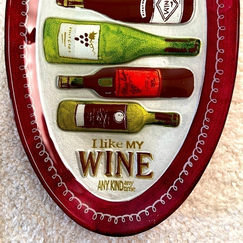 Lori Siebert Designs "Wine" Glass, Oval Serving Platter - Picture 3 of 5
